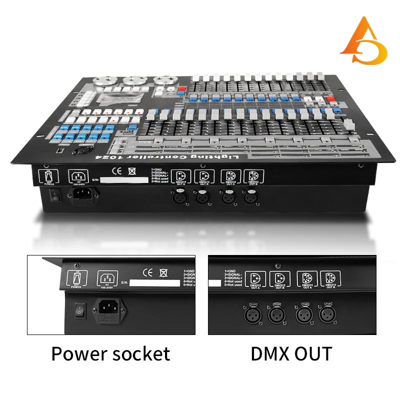 DMX Console 1024 Channels With Case For Professional Stage Lighting Control DJ Disco Nightclub Concert