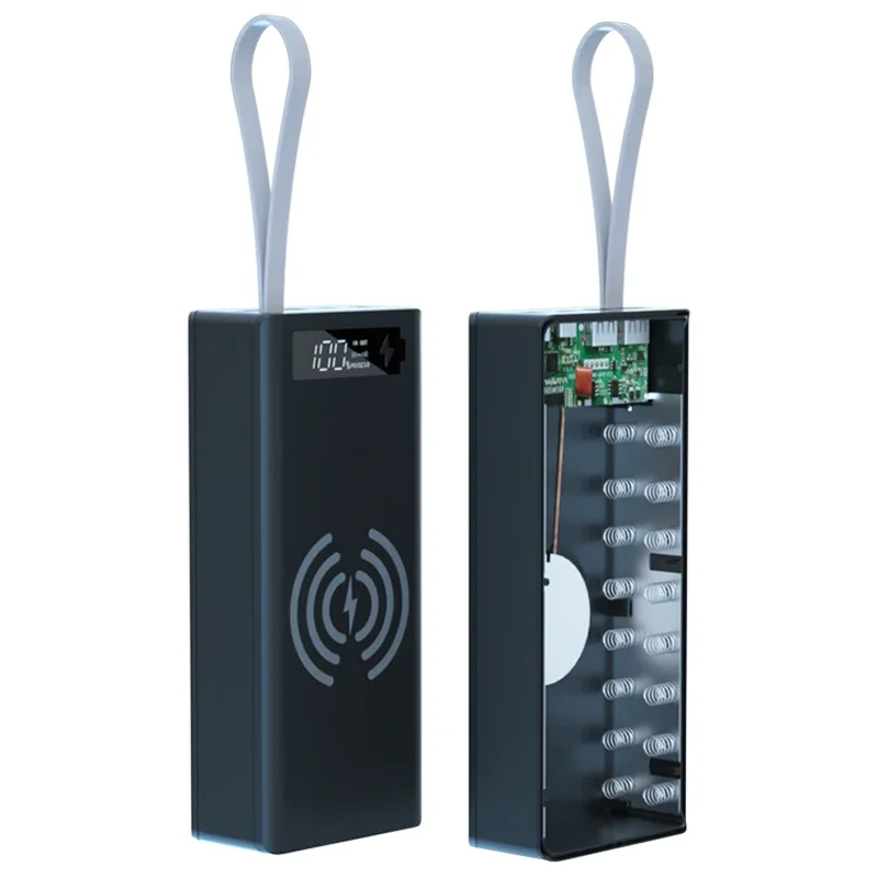 QC3.0 Fast Charge 16x18650 Battery Storage Boxes Support Quick & Wireless Charger Battery Box For Phone 16*18650 Power Bank Case