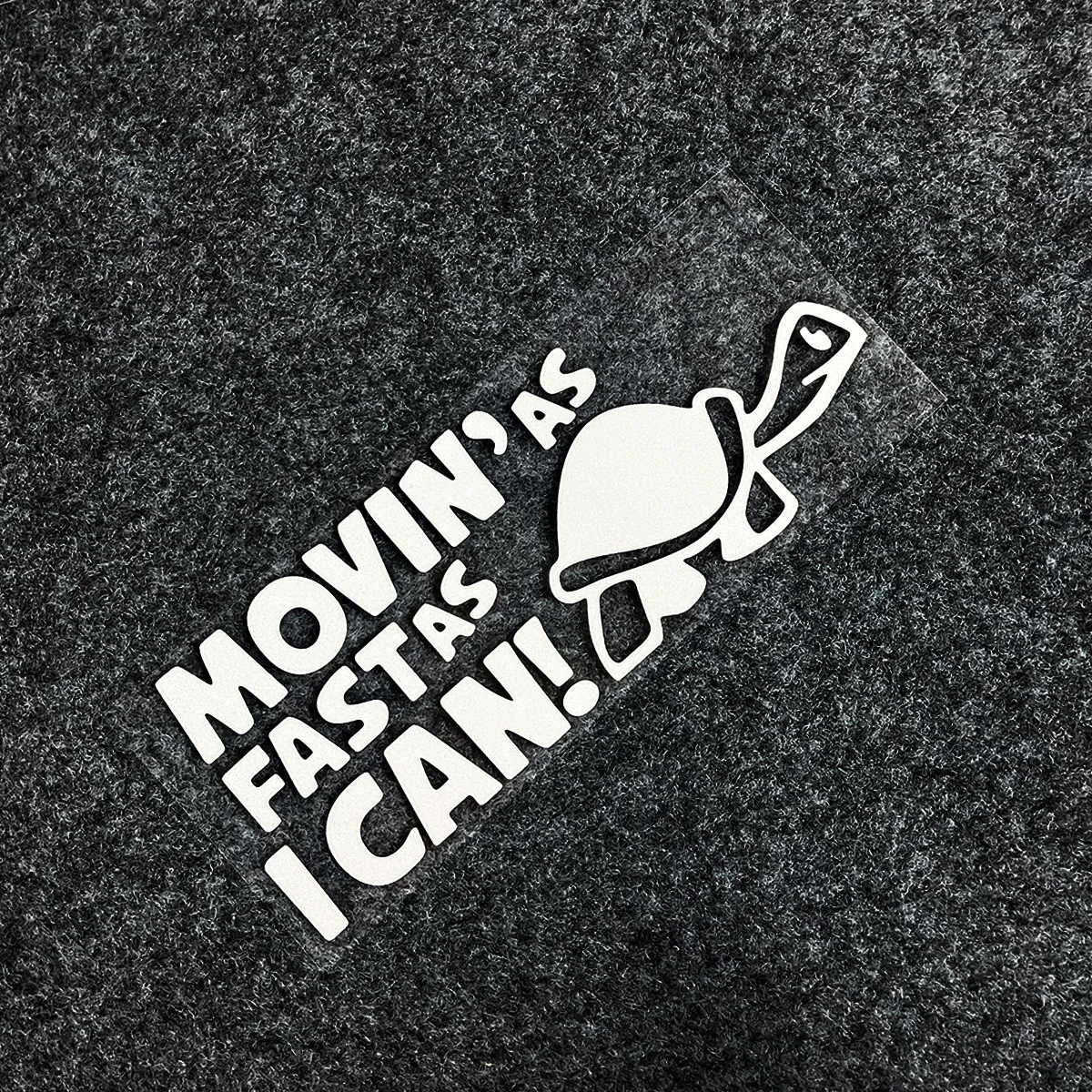 

1PC Funny Turtle "Movin' As Fast As I Can" Sticker Set, Multicolor Waterproof Vinyl Decal for Car Bike