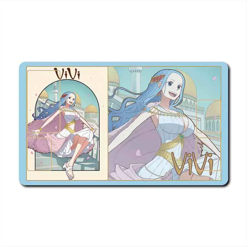 Anime Boa Hancock Card Pad ONE PIECE Nami Uta Yamato Belo Betty Perona Vivi Diy Action Toy Figures Game Collection Battle Mat