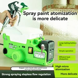 Brushless High-pressure Airless Spray Paint Machine, Latex Paint Backpack Spray Gun, Backpack Lithium Battery Charging Wall Spra