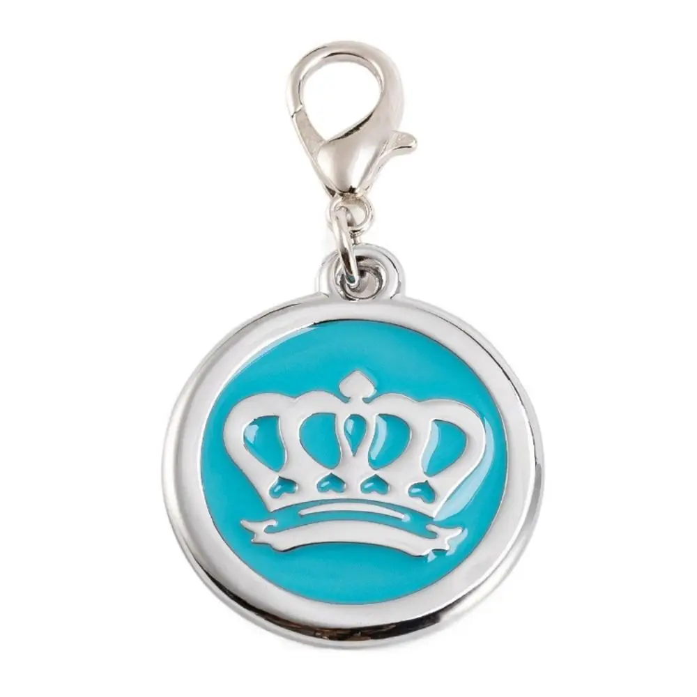 

Dog Cat Tags Crown Pet ID Name Tag Personalized Zinc Alloy Pet Nameplate Loss Prevention Dog Collar Pendant For Cats Dogs