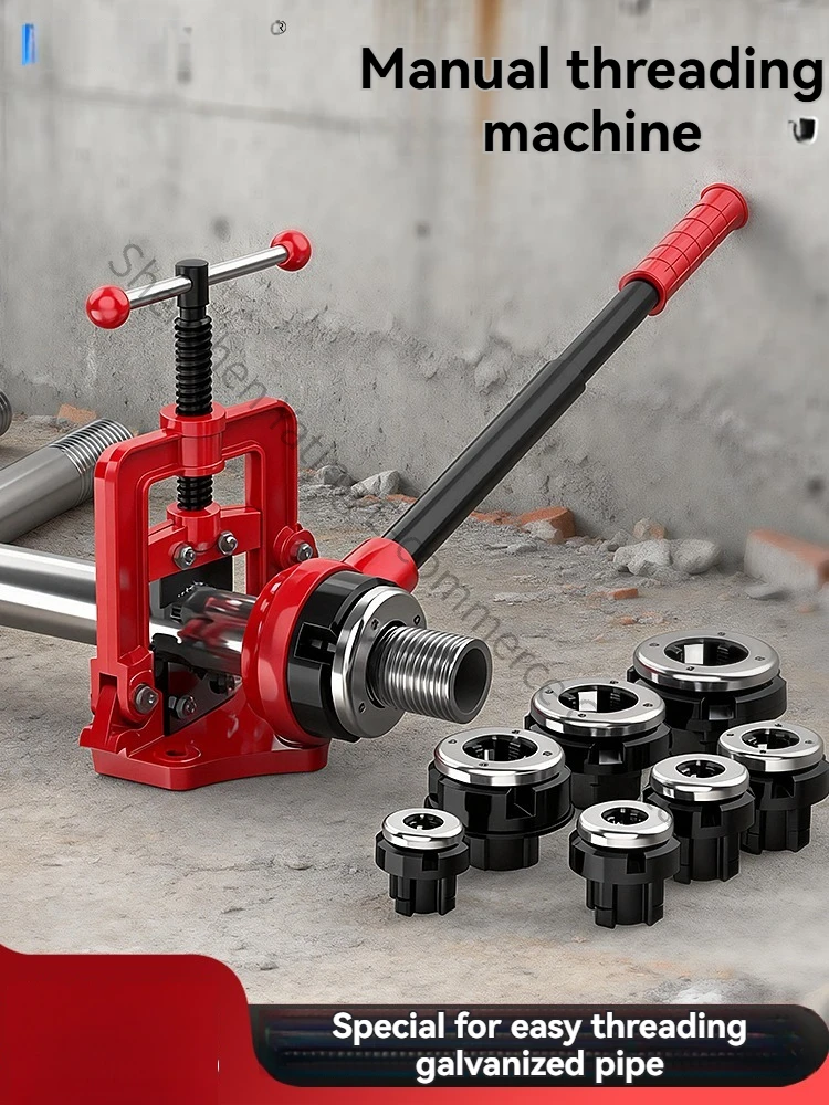 Manual Threading Machine Small Fire Pipe 2 Inch Threading 4 Minutes Tapping Machine Galvanized Iron Water Pipe Tooth Opener