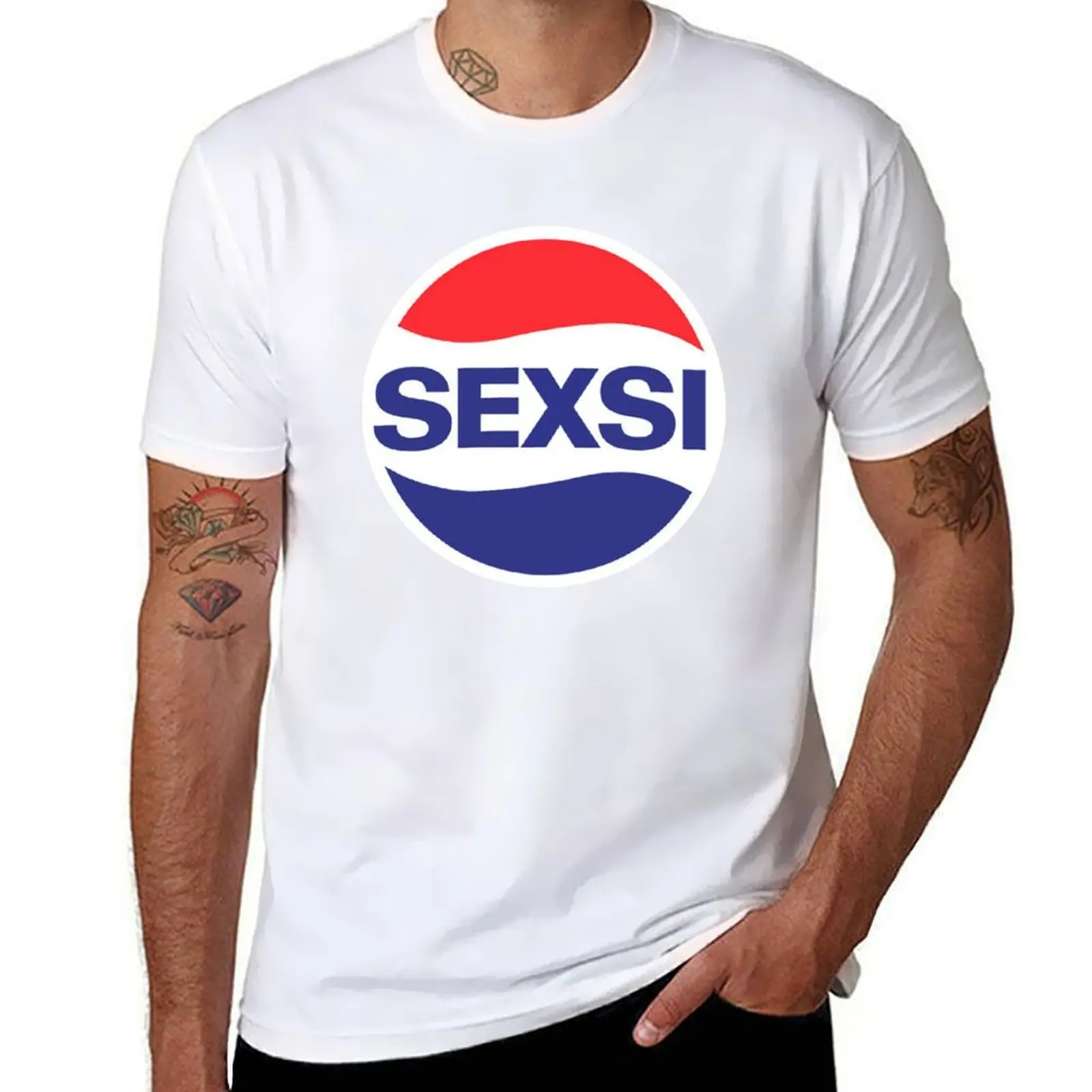 

Sexsi Logo T-Shirt t shirt man plain men t shirt cotton 100% t shirts for man graphic vintage T-shirt