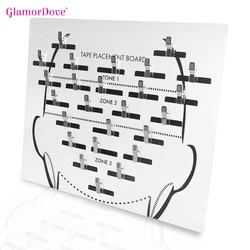 Tape In Hair Placement Board With Stand Custom Logo Reusable Acrylic Hair Extensions Holder Dye Plate Display Board With Clips
