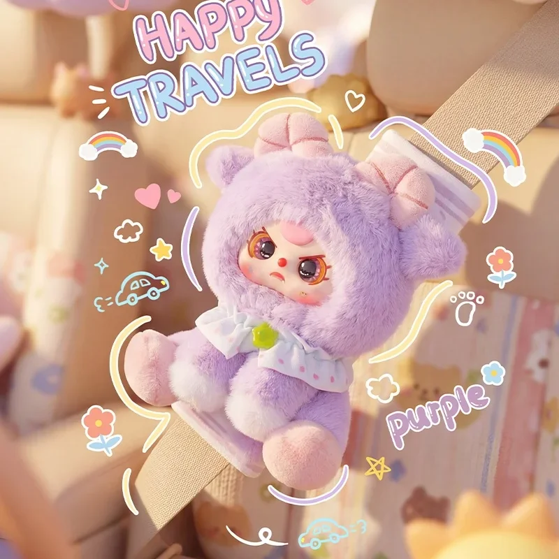 

New Genuine Baby Three Cute Guardians On The Go Series Blind Box Practical Decorative Items Seat Belt Shoulder Pad Kawaii