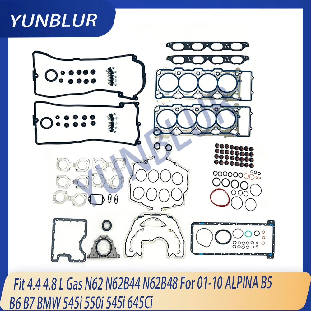 Engine Part Cylinder Head Full Gasket Set Fit 4.4 4.8 L Gas N62 N62B44 N62B48 For 01-10 ALPINA B5 B6 B7 BMW 545i 550i 545i 645Ci