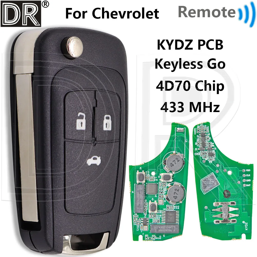 

Great 4D70 Chip 433MHz KYDZ PCB Board Keyless Go Car Remote Control Samrt Key For Chevrolet Monza 2023