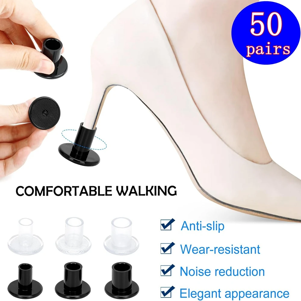 

50 Pairs/Lot Marriage Heel Protectors Stiletto Dancing Cover Antislip Silicone High Heels Stopper For Bridal Wedding Party Favor