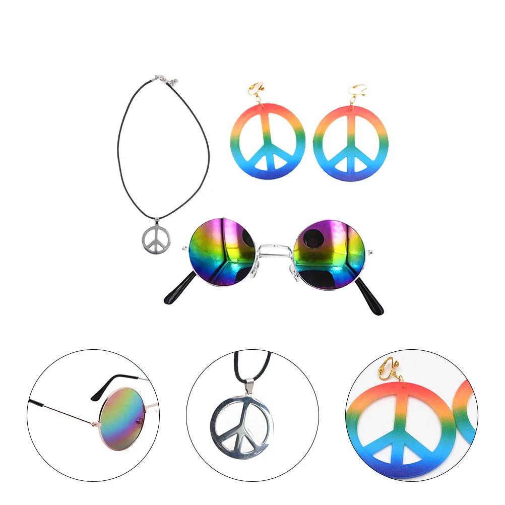 

Colorful Necklace Pendant Plastic Material Fine Workmanship Halloween Party Supplies Peace Cosplay Accessories
