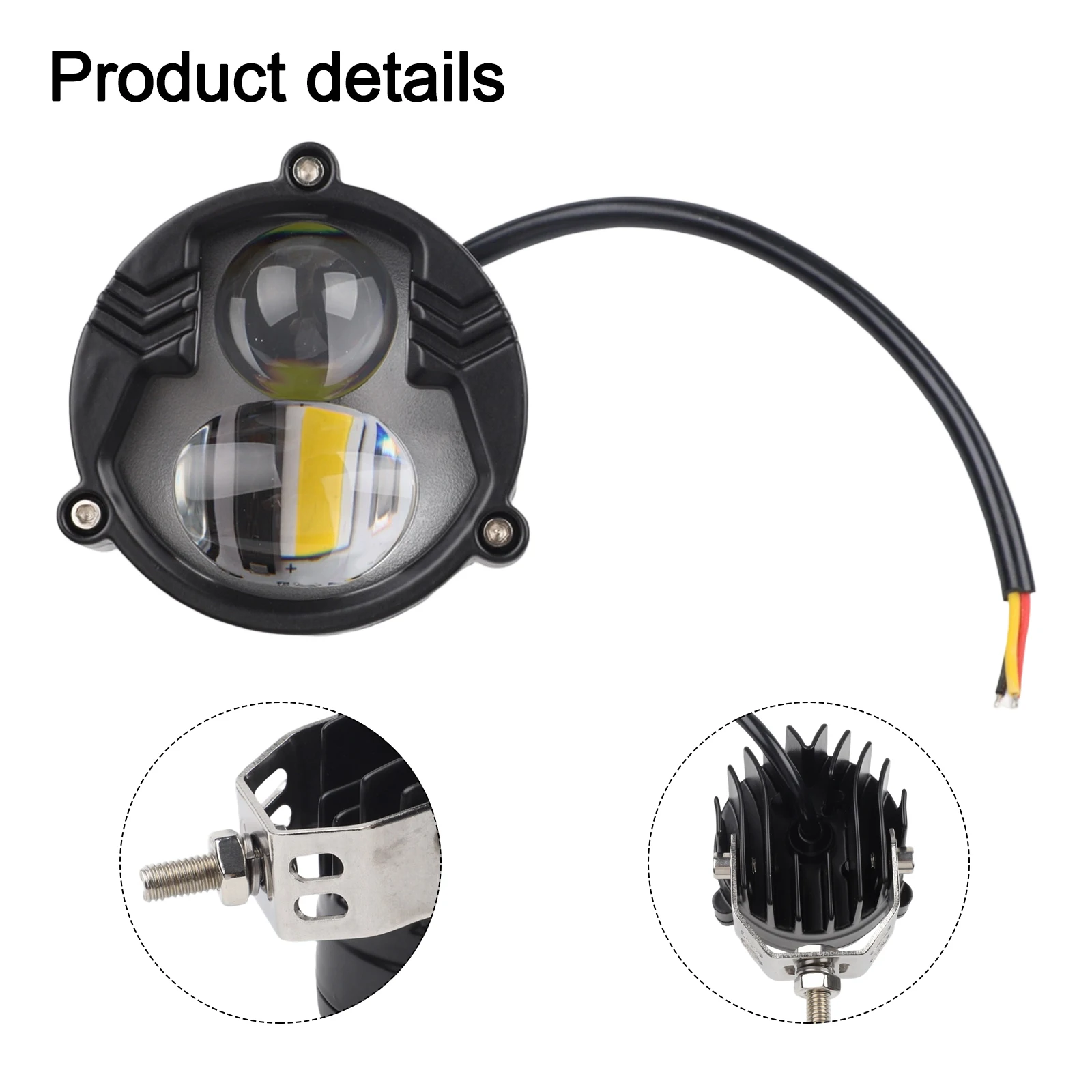 Motorcycle Work Light LED Headlights Off-road Driving Nighttime Visibility Wear-resistant Material Non-deformed Design