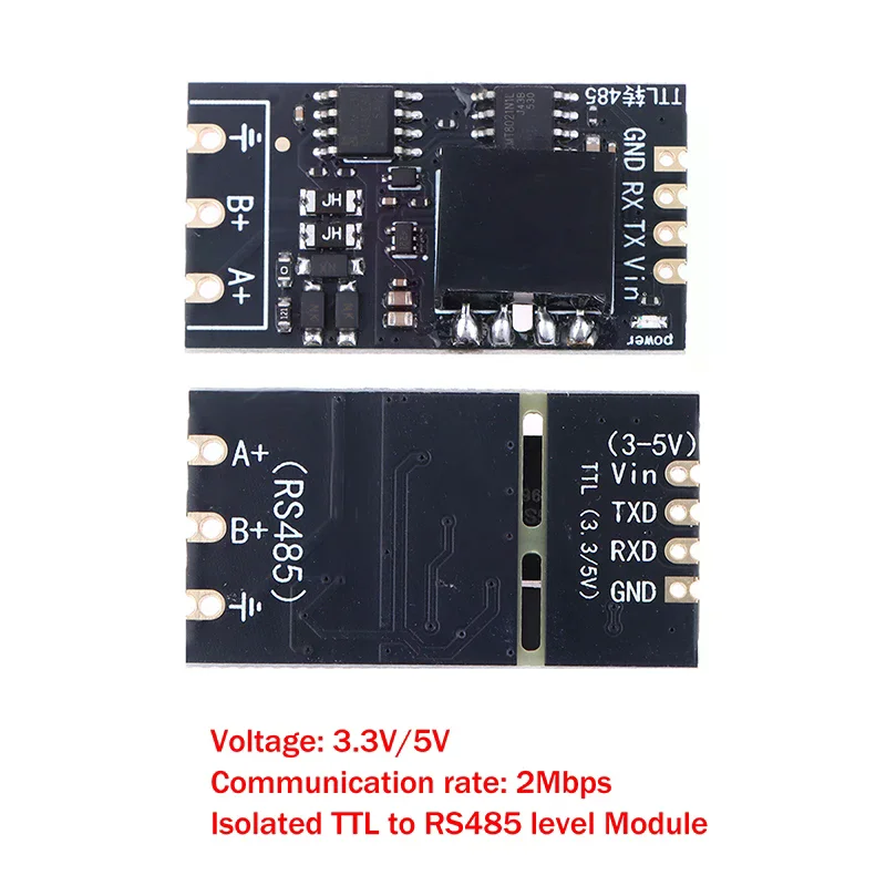 Isolated TTL to RS485 Module Serial Automatic Reverse High Speed 2Mbps Half-duplex Communication Board 1/2Pcs