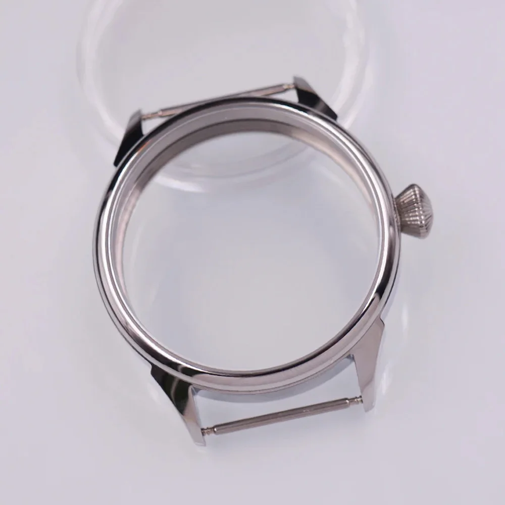 

42mm Solid Stainless steel Watch Case Fit ETA 6497/6498 Seagull ST3600 3620 Mechanical Movement Watch Accessories