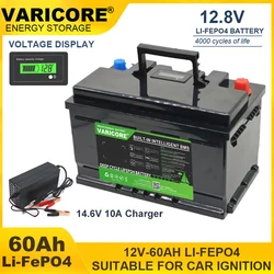 Genuine VariCore 12v 60AH LiFePO4 Battery 12.8v Lithium Power Batteries 4000 Cycles for Car lighter Solar Wind +14.6V