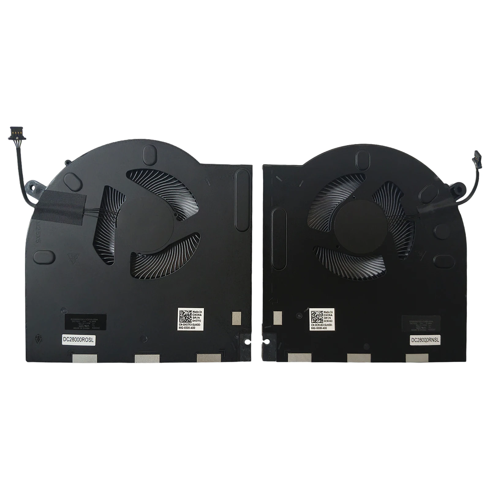 Koflyx New Laptop CPU GPU CPU+GPU 0H5TYJ 0CNV63 Cooling Fan For Alienware M17 R3 M17 R4 12V 0.38A 12.1CFM H5TYJ CNV63
