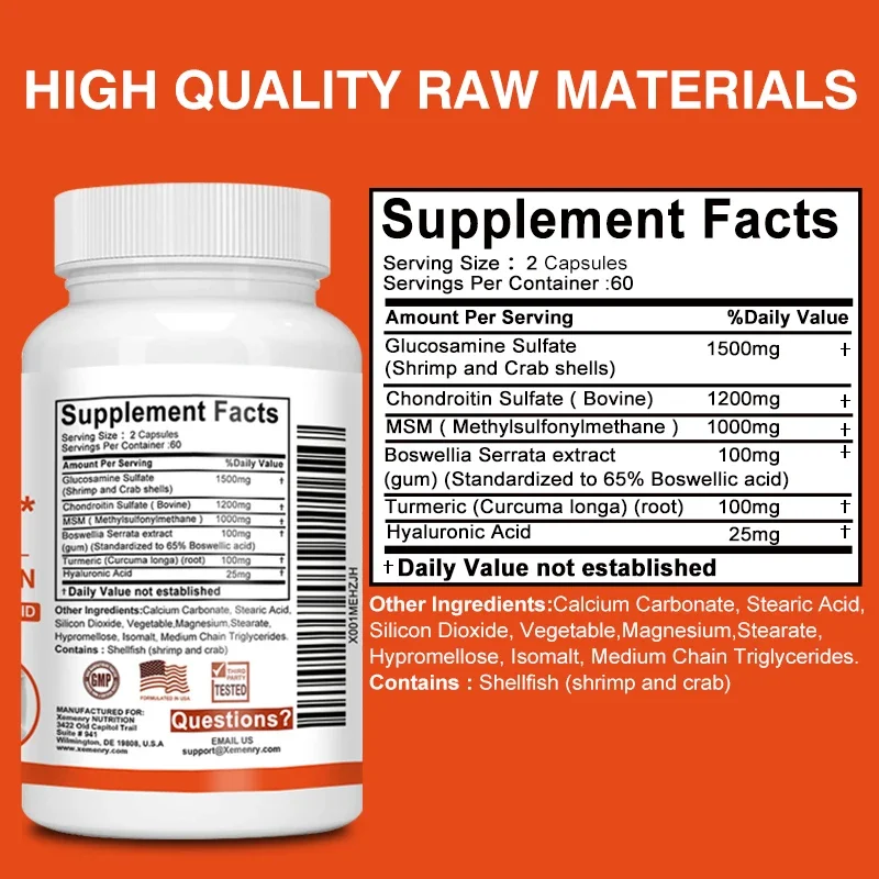 Joint Support - Promotes Joint Health, Increases Bone Density, Relieves Hand and Knee Pain, and Enhances Vitality