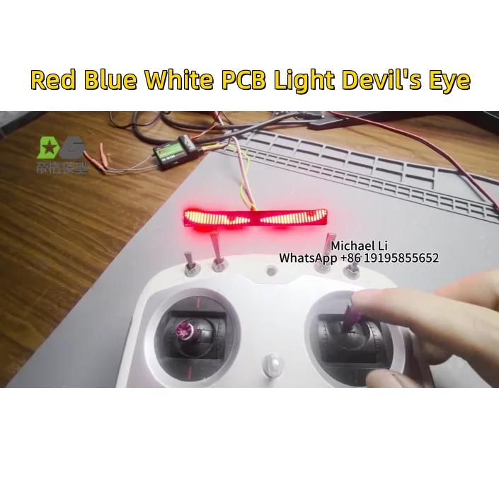 

New Red Blue White PCB light Devil's Eye for 1/14 RC model Tipper tractor Truck front light DIY Spare Part