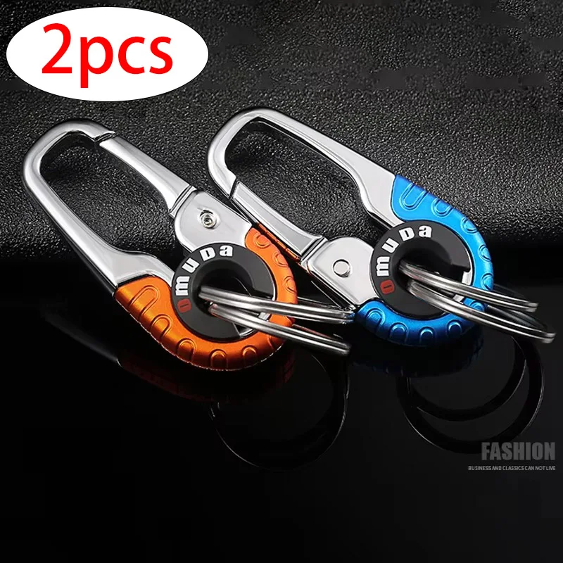 

2PCS Keychains for Men Key Holder Keyring Fashion Key Chain Gift Metal Key Ring Car Styling Auto Car Accessories Moto Keychain