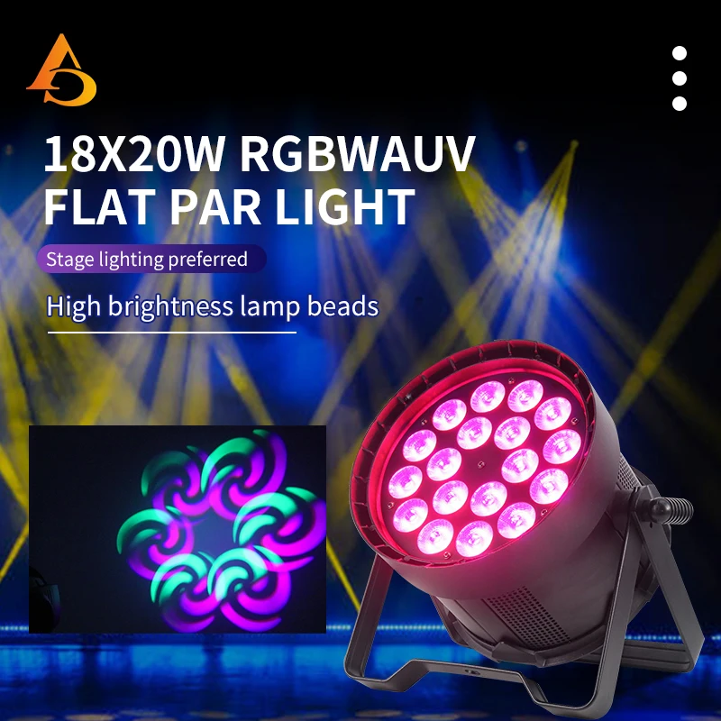 LED 18x20W RGBW 4 in 1 LED Par Light DMX Control for DJ Disco Party Christmas lampada ad alta potenza Bead alluminio Stage Light