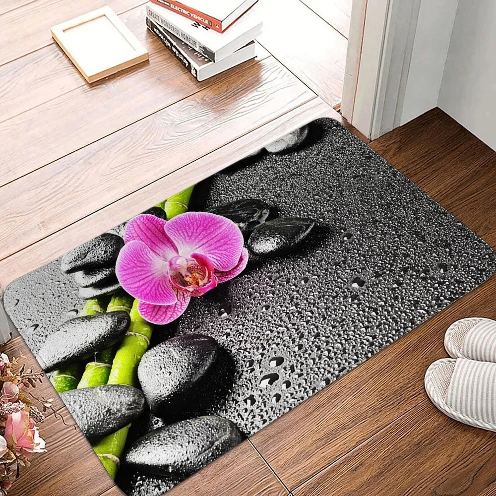 Stone print pattern entrance door mat absorbent bedroom living room bathroom carpet home decoration kitchen floor mat