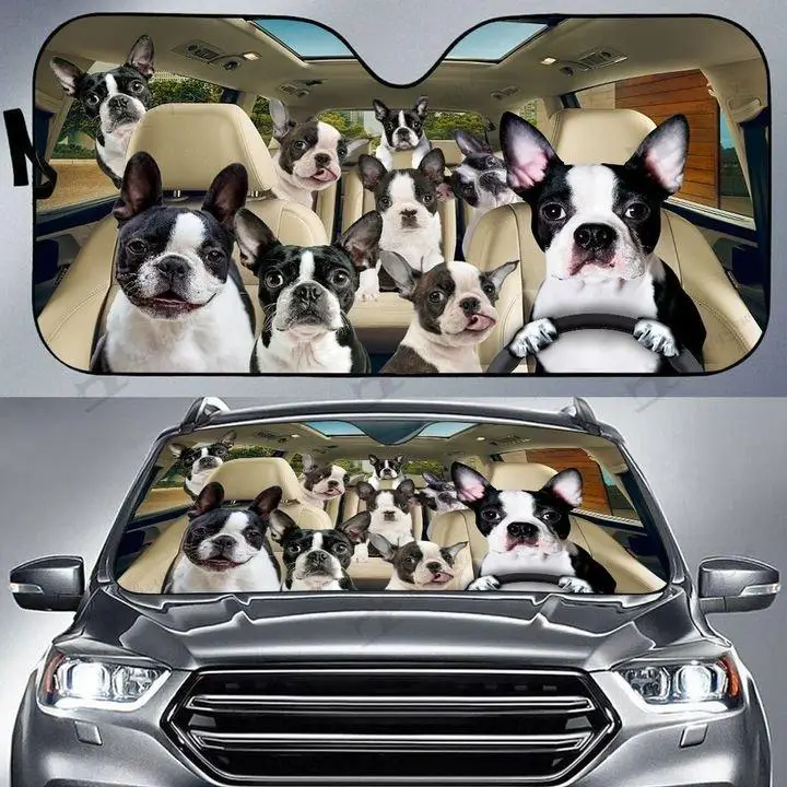 

Автомобильный солнцезащитный козырек для лобового стекла Boston Terrier