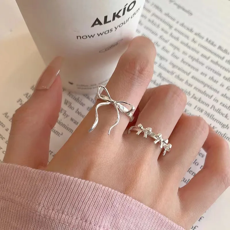 Ballett Mädchen Band Bogen Ring Neue Stil Frauen High-end-Personalisierte Design Temperament Einfache Vielseitig Pendeln