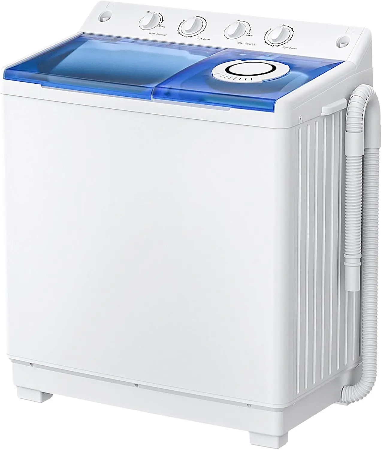 Machine, Twin Tub Washing Machine Laundry Compact Washer spinner Combo with 40lbs capacity, 24Lbs Washer and 16Lbs Spinner dryer