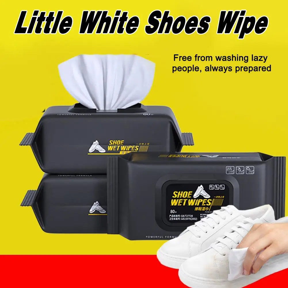 1Pc/12/30/80Pcs Disposable Shoes Clean Wipes Portable White Shoes Cleaning Care Wipes Sneakers Cleaning Quick Wet Wipe