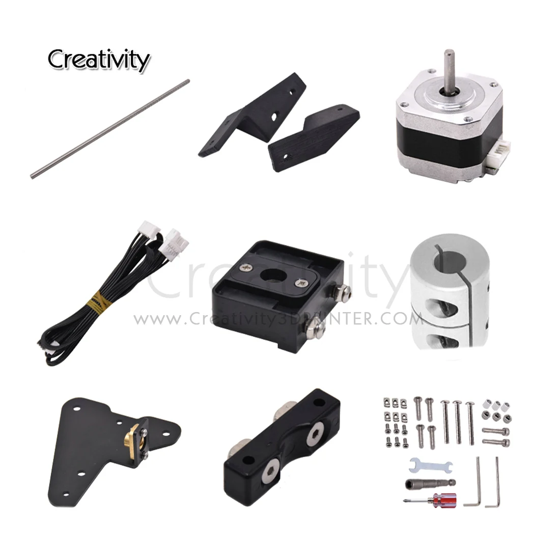 Ender3/CR10 Dual Z Axis Lead Screw Black Upgrade Kit 42-34 Stepper MotorT8 Lead Screw for Ender-3/CR10 Series