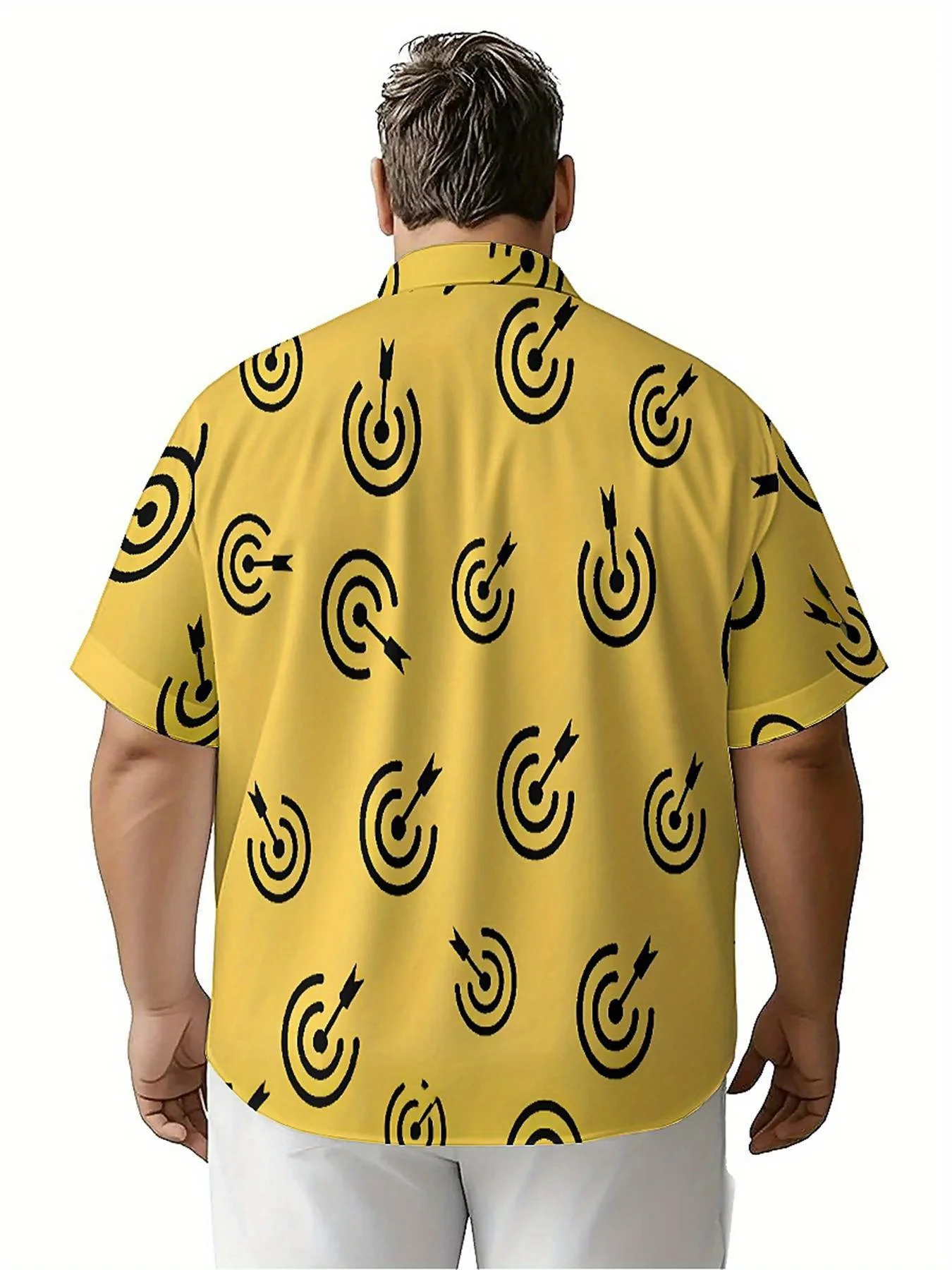 Men's Plus Size Hawaiian Shirts Darts pattern, Unisex Aloha Shirts,New in Summer Tops Tee,streetwear