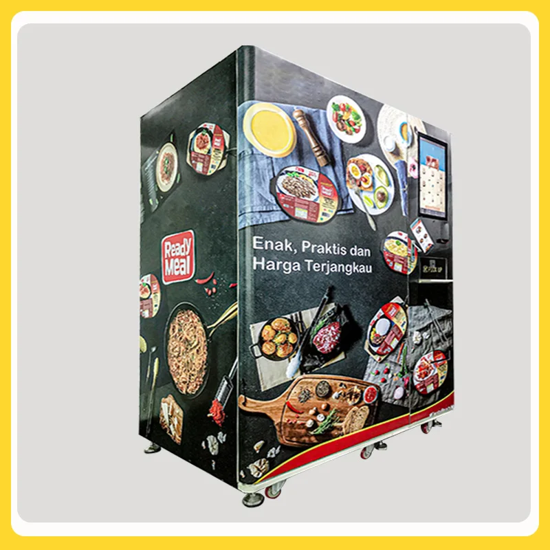 Fast Food Vending Machine Custom Automatic Self Service Lunch Box Food Vending Retail Equipment