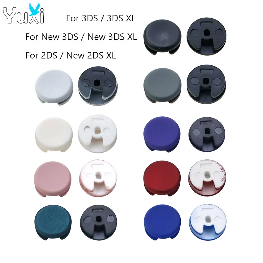 

YuXi 2pcs Replacement Plastic 3D Analog Controller Stick Cap 3D Joystick Cap Cover Button For 2DS 3DS 3DSXL New 3DS LL XL