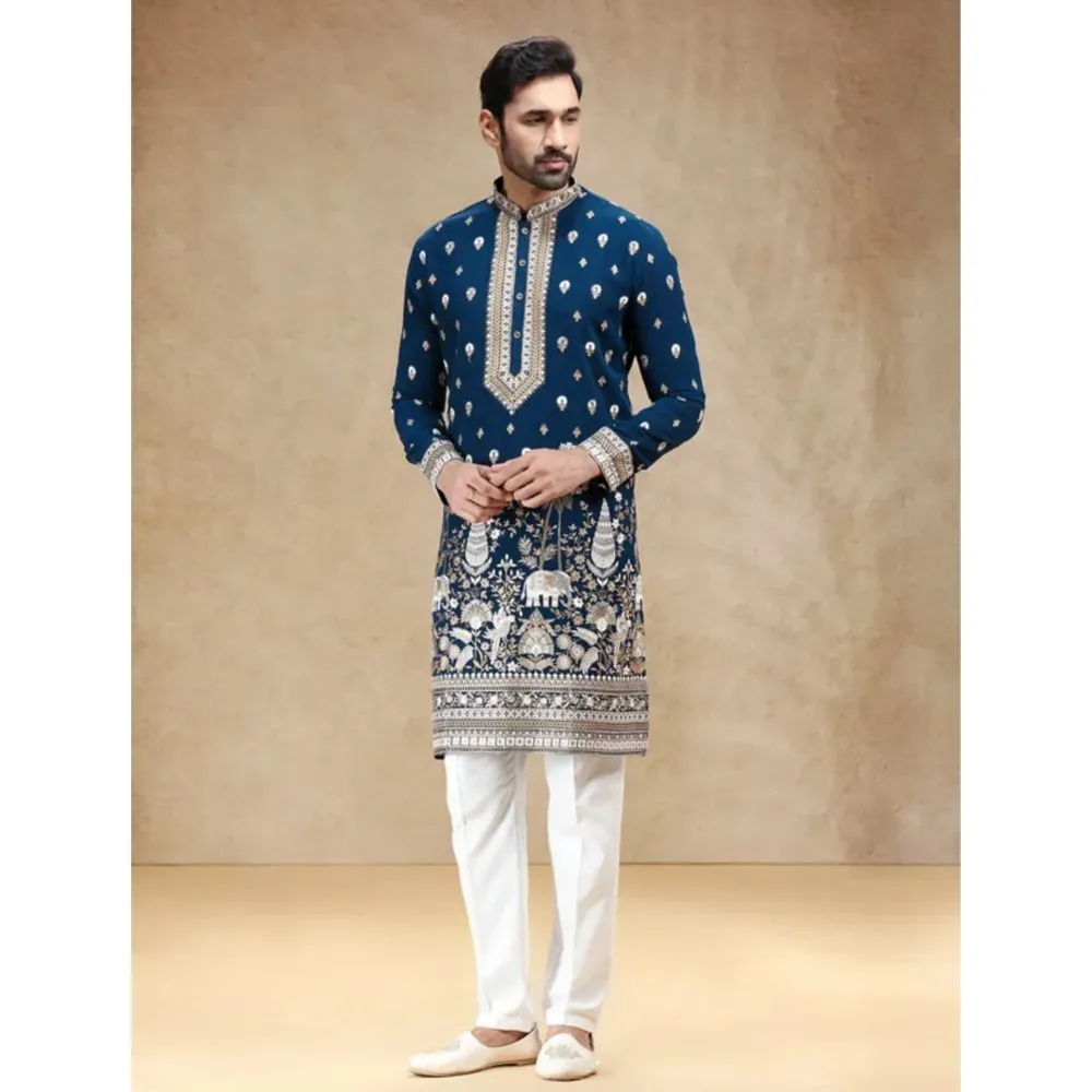 الرجال الإسلامية العربية المرقعة مخطط التطريز عيد مسلم رداء طويل جوبا عادية ثوب الرجال مسلم الإسلامية الرجال رداء #2