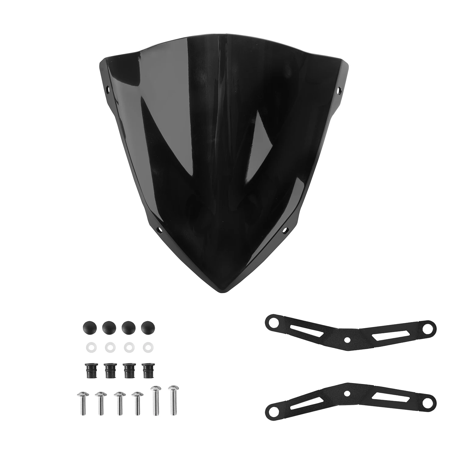 

Motorcycle Windscreen Windshield Deflector with Bracket for MT03 MT 03 MT25 MT 25 2020 2021 Black