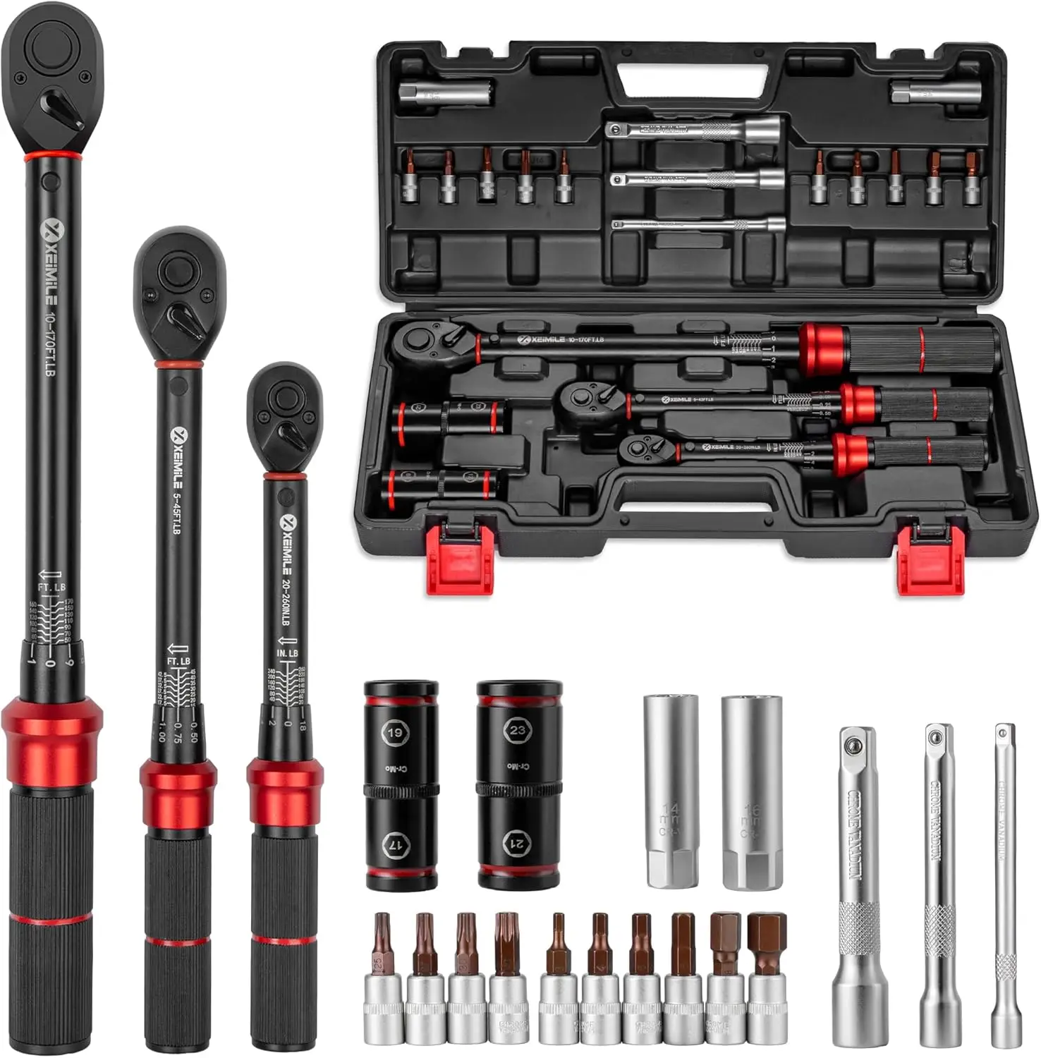 

Набор прецизионных динамометрических ключей (20 шт.), двунаправленные, точность 3%, для ремонта автомобилей, велосипедов и мотоциклов