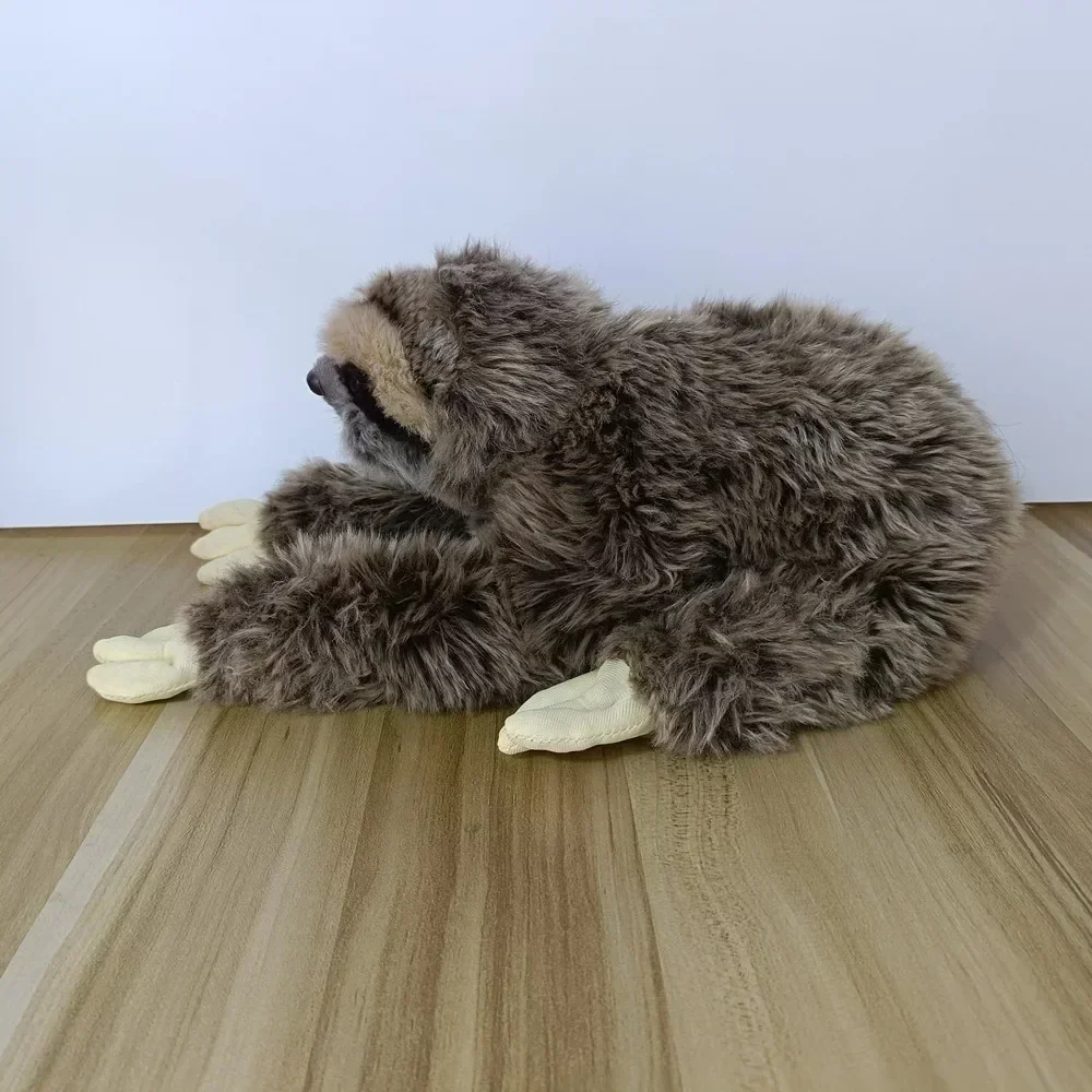 สวนสัตว์ 35 ซม.จําลองเหมือนจริงสาม Toed Sloth Plush ของเล่น Folivora ตุ๊กตาสัตว์ตุ๊กตาวันเกิดคริสต์มาสของขวัญเด็ก