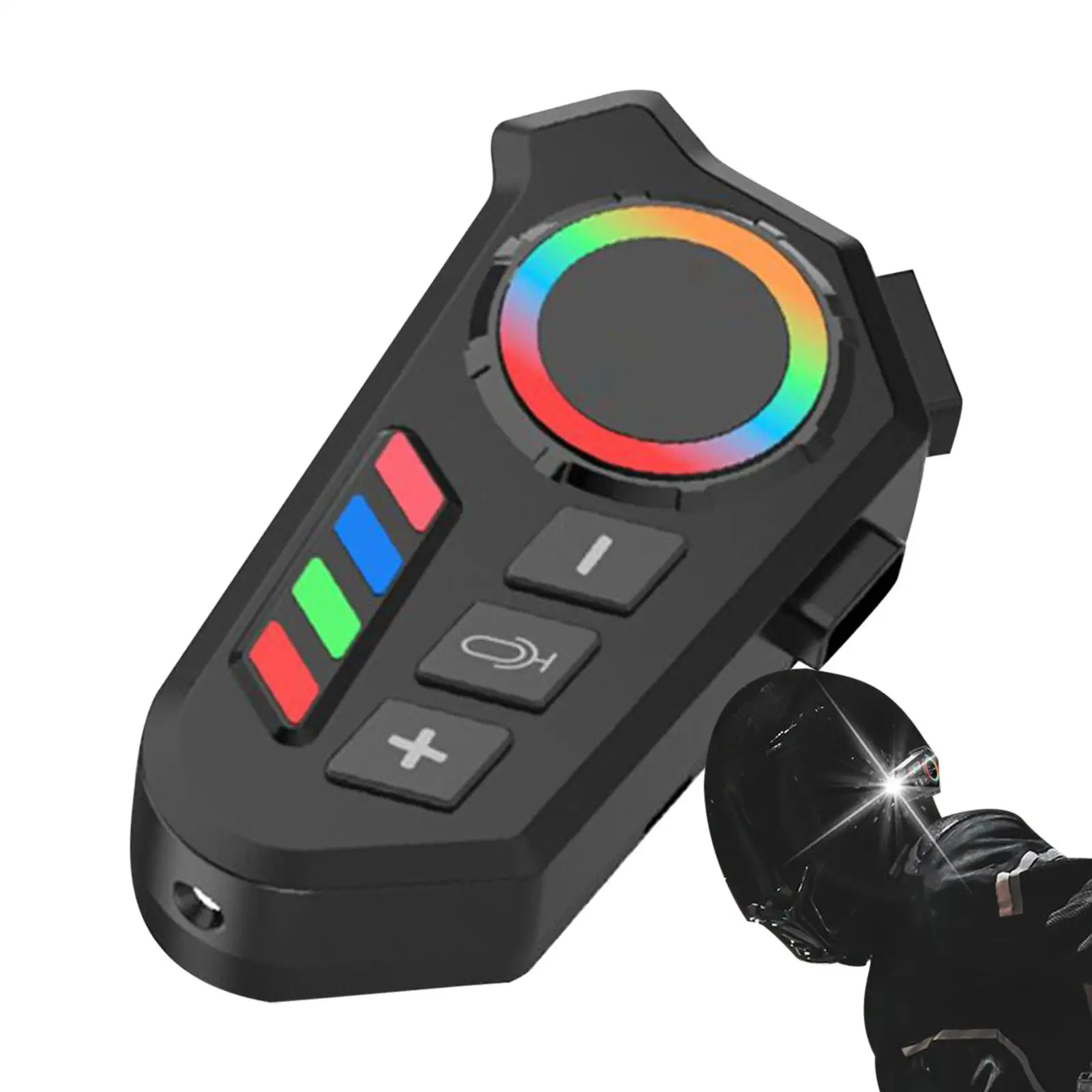 Motorcycle Helmet Headphones Helmet Communication System Colorful Light Voice Assistant Earphone Noise Cancellation for Cycling
