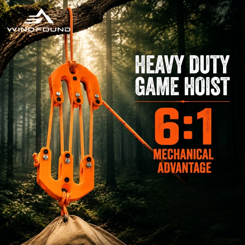 Outdoor Labor-saving Suspension Lifting Equipment High-strength Parachute Ropes Camping Equipment Suitable for Camping Hunting