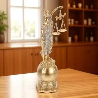 

1pcs Goddess Of Lady The Embodiment Of Justice Statue Statue Classical Lady Blind For Home Office Decor Bookshelf Table Craft