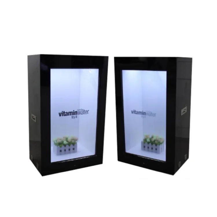 digital signage and displays see through transparent LCD advertising display box