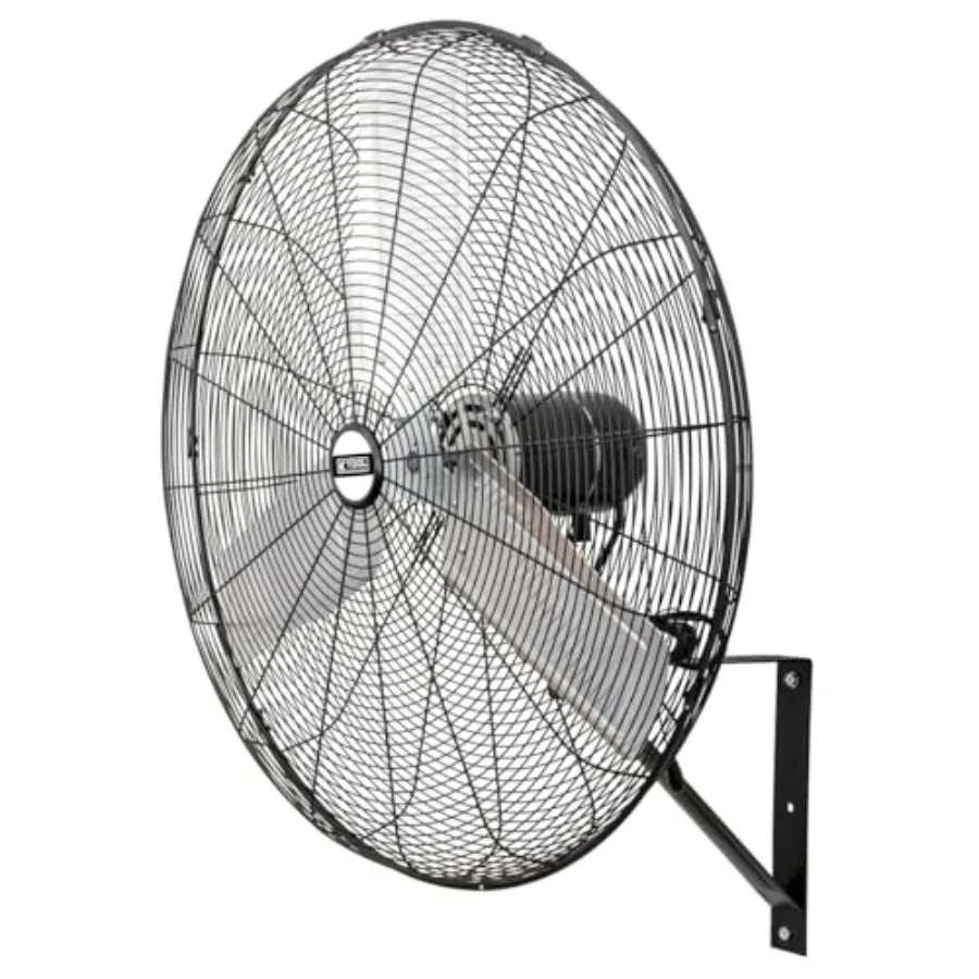 

Промышленный настенный вентилятор с осцилляцией, 3 скорости, двигатель 1/2 л.с., 7930 CFM, высокая скорость, 3-лопастной алюминиевый дизайн, кабель питания 1,8 м, 120В