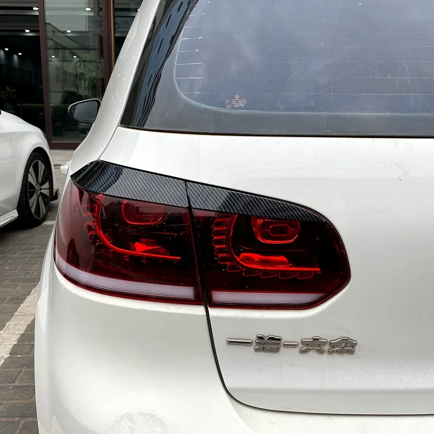 For Volkswagen VW Golf 6 Mk 6 2008 To 2013 Rear Tail Light Lamp Eyelid Trim Cover Headlights Eyebrow Eyelids Trim Accessories