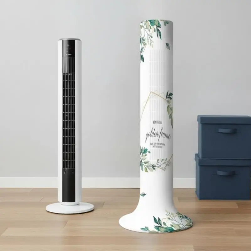 Elastic Floor Fan Dust Cover Durable Machine Washable Fully Wrapped Protector for Home Office Fan Storage