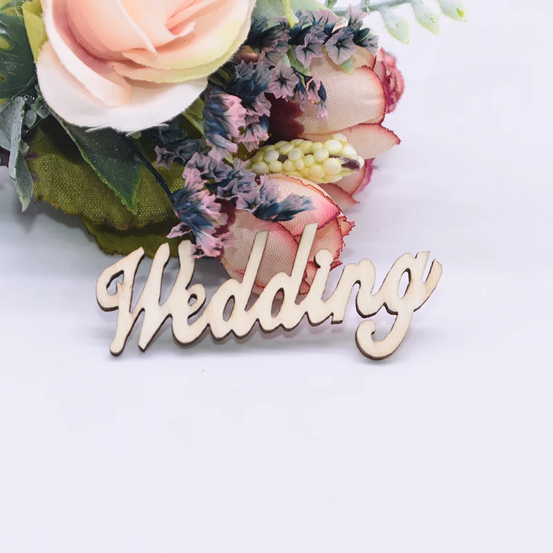 15pcs Decorative Letters Wooden Word Sign Welcome Happy Birthday Wedding Party Decoration Natural Wood Crafts Ornament DIY Decor image 3