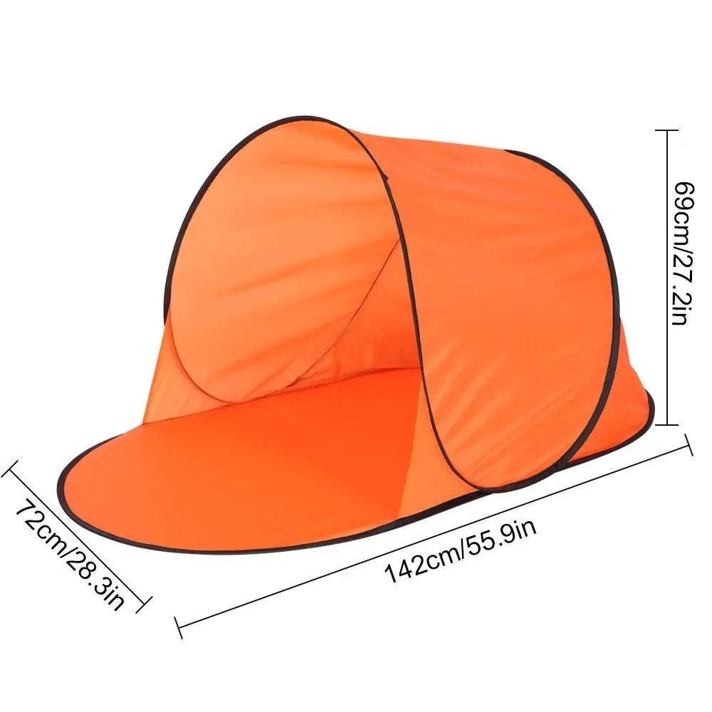 Portable Pop Up Beach Tent, Camping Tent Shade, Sun Shelter, UV Protection, Durable Polyester, PA Coating, Hiking Shelter