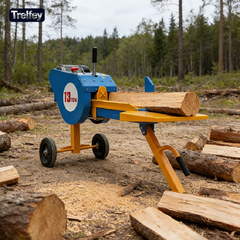13 Ton Fast 2 Second Cycle Electric Log Splitter With Flywheel Power System for Instant Wood Splitting