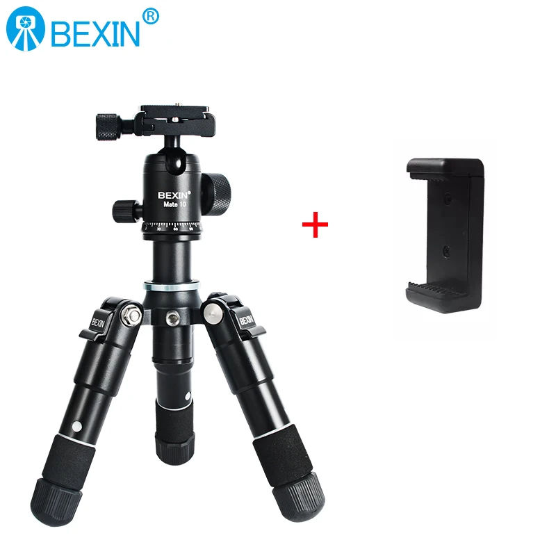 BEXIN Mini Tripod 19in Universal Photography Flexible Phone Tripod for Camera Stand for Gopro iphone Aluminum Travel Tripode Par