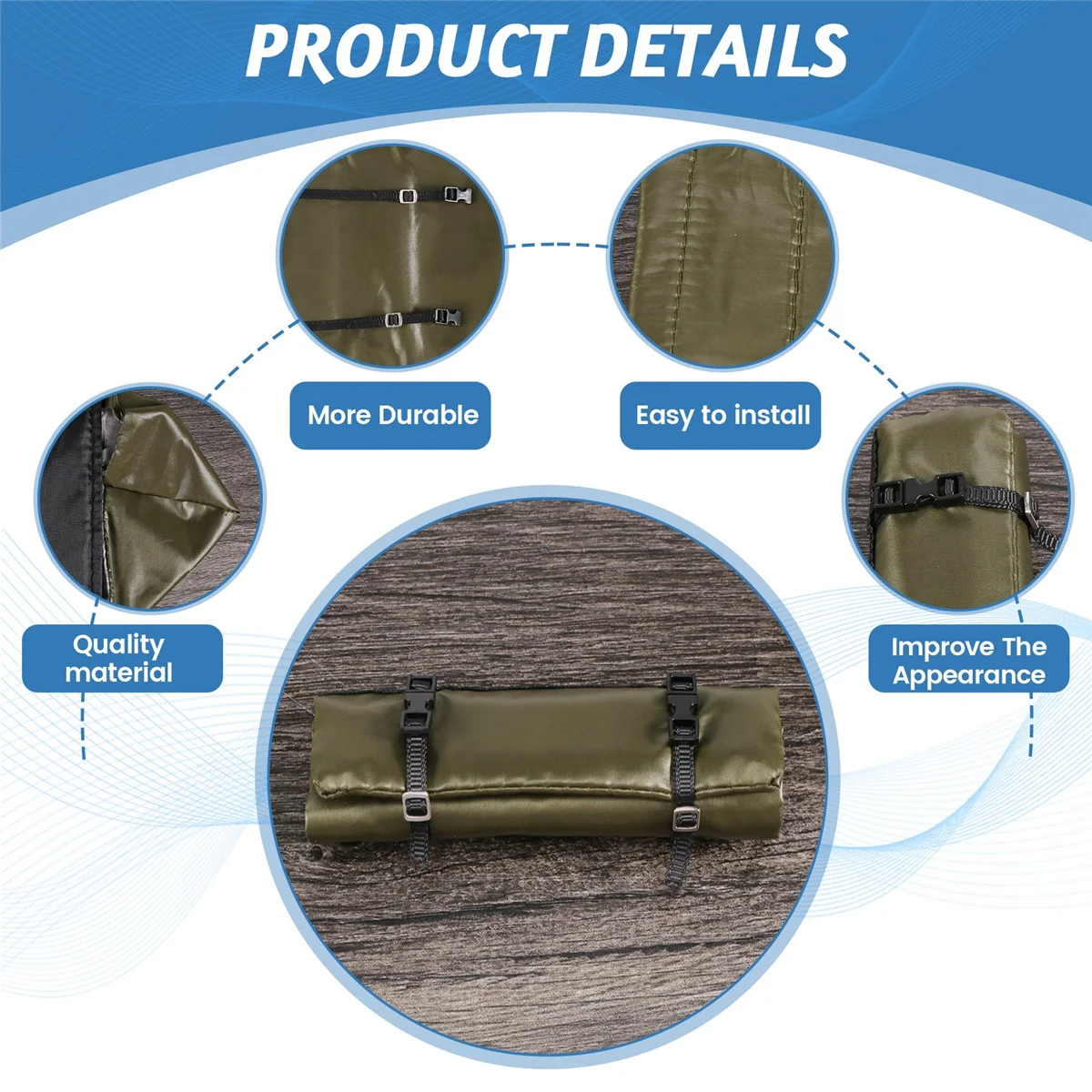 BAAA-RC سيارة محاكاة كيس النوم الديكور ل 1/10 RC الزاحف سيارة محوري SCX10 90046 Traxxas TRX4 D90 YK4102 YK4103,2