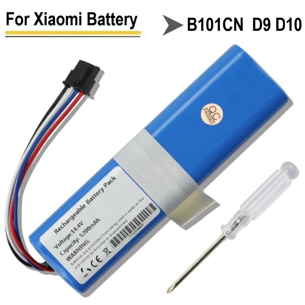 Original Battery for XIAOMI Robot Vacuum Mop Cleaner XiaoMi B101CN 5200mAh Lithium-ion Battery Pack 4INR19/66-2