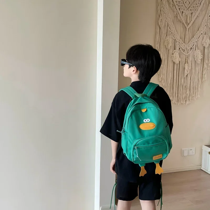 Lightweight Wear-Resistant Duck-Shaped Travel Backpack for Young Children 4